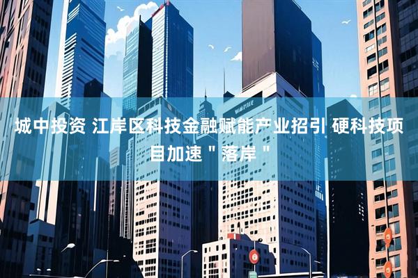城中投资 江岸区科技金融赋能产业招引 硬科技项目加速＂落岸＂