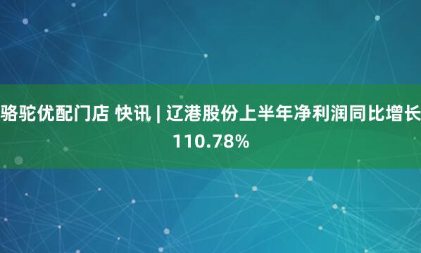 骆驼优配门店 快讯 | 辽港股份上半年净利润同比增长110.78%