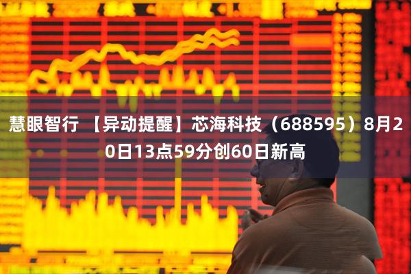 慧眼智行 【异动提醒】芯海科技（688595）8月20日13点59分创60日新高
