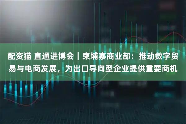 配资猫 直通进博会|柬埔寨商业部:推动数字贸易与电商发展,为出口导向型企业提供重要商机