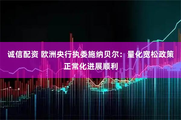 诚信配资 欧洲央行执委施纳贝尔：量化宽松政策正常化进展顺利